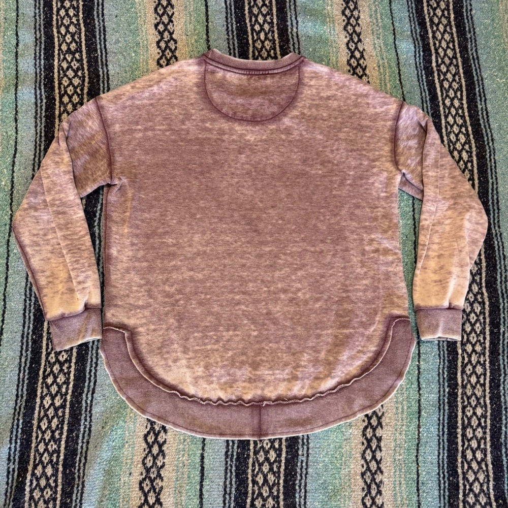 Pressbox Virginia Tech Hokies Sweatshirt Womens Large Purple Acid Wash Pullover - Picture 2 of 8